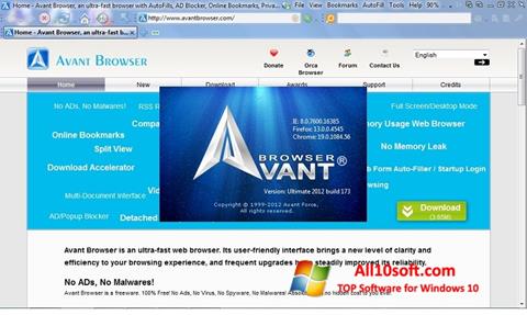 Screenshot Avant Browser Windows 10