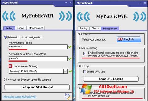 Screenshot MyPublicWiFi Windows 10