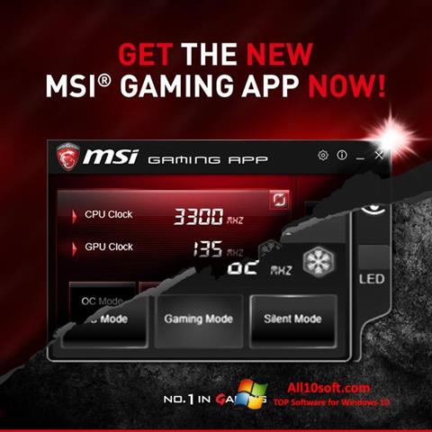 Screenshot MSI Gaming App Windows 10