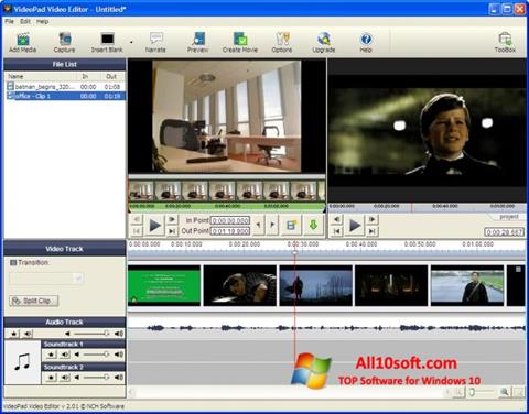 Screenshot VideoPad Video Editor Windows 10