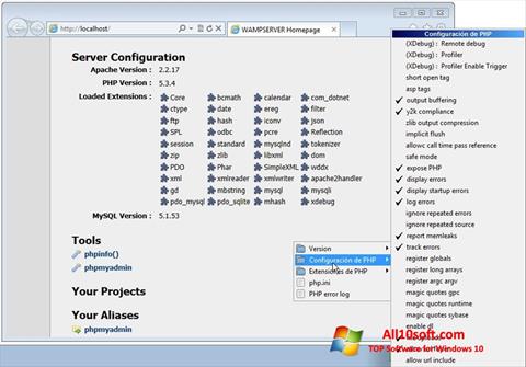 Screenshot WampServer Windows 10