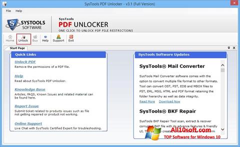 Screenshot PDF Unlocker Windows 10