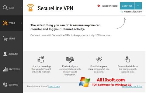 Screenshot Avast SecureLine VPN Windows 10