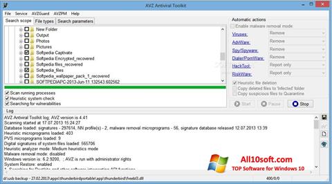 Screenshot AVZ Windows 10