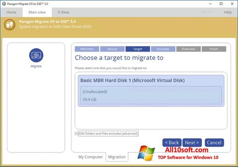 Screenshot Paragon Migrate OS to SSD Windows 10