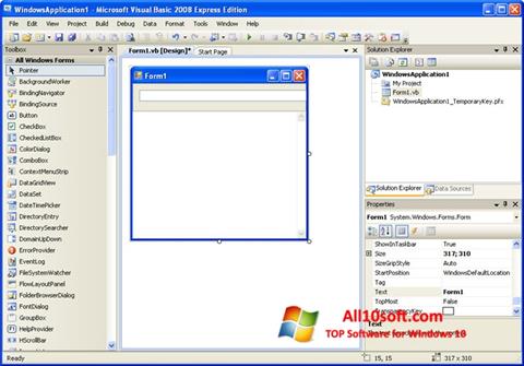Screenshot Microsoft Visual Basic Windows 10