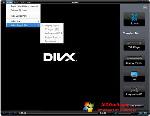 Screenshot DivX Player Windows 10