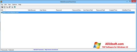 Screenshot WebBrowserPassView Windows 10