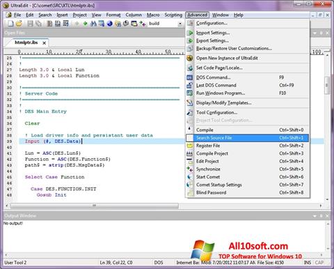 Screenshot UltraEdit Windows 10